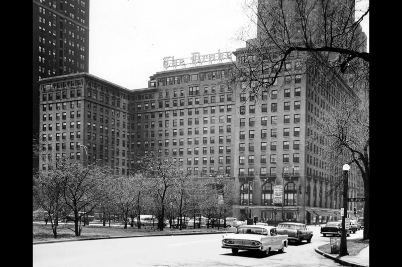 The Drake Hotel in 1959, built 1920, Marshall & Fox, 140 E. Walton Place. Historic Photo Credit: Chicago Tribune