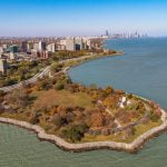 Promontory Point: The Chicago Lakefront, 26 Miles of Scenic Lakefront Parks & Public Spaces, In Perpetuity Since 1836, by Olmsted & Vaux, Nelson, Simonds, Burnham, Atwood, Bennett & Others. Photo Credit: Eric Allix Rogers