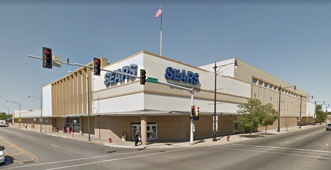 Sears Store, 1601 N. Harlem Avenue, Austin. Demolished Oct 2020. Photo Credit: GoogleMaps